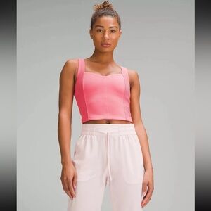 NWT Lululemon Athletica Pink Sweetheart Tank Ribbed Small